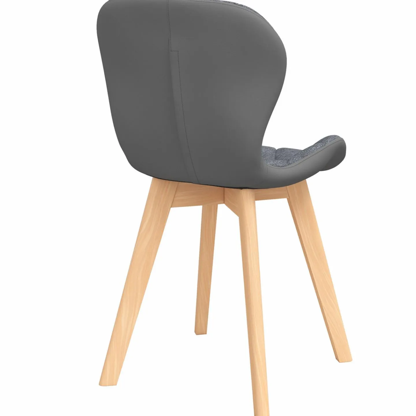 4 chaises en tissu et PU grises*IDMarket Outlet