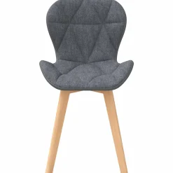 4 chaises en tissu et PU grises*IDMarket Outlet