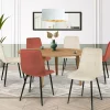 6 Chaises en velours mix color terracotta et beige*IDMarket Online