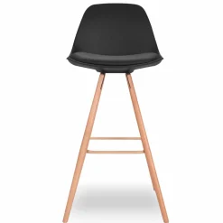 4 Tabourets de bar scandinaves noirs SARA*IDMarket Clearance