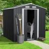 Abri de jardin gris en acier galvanisé*IDMarket Best