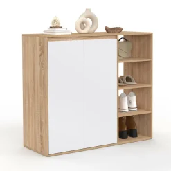 Armoire à chaussures 12 paires 2 portes et 4 étagères*IDMarket New