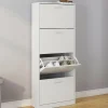 Armoire à chaussures 4 portes blanche*IDMarket Hot