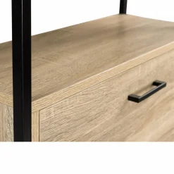 Armoire à chaussures avec étagère bois et métal*IDMarket