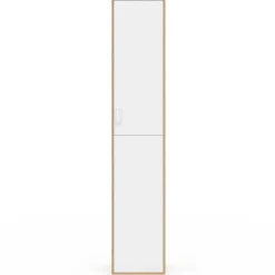 Armoire de bureau bois 180 cm multifonction 3 étagères 1 porte blanche*IDMarket Best