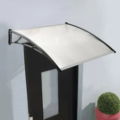 Auvent de porte marquise polycarbonate 80x120 cm*IDMarket New
