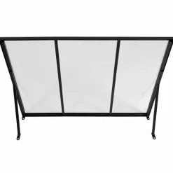 Auvent de porte moderne verrière noir 80 x 113 cm*IDMarket Best