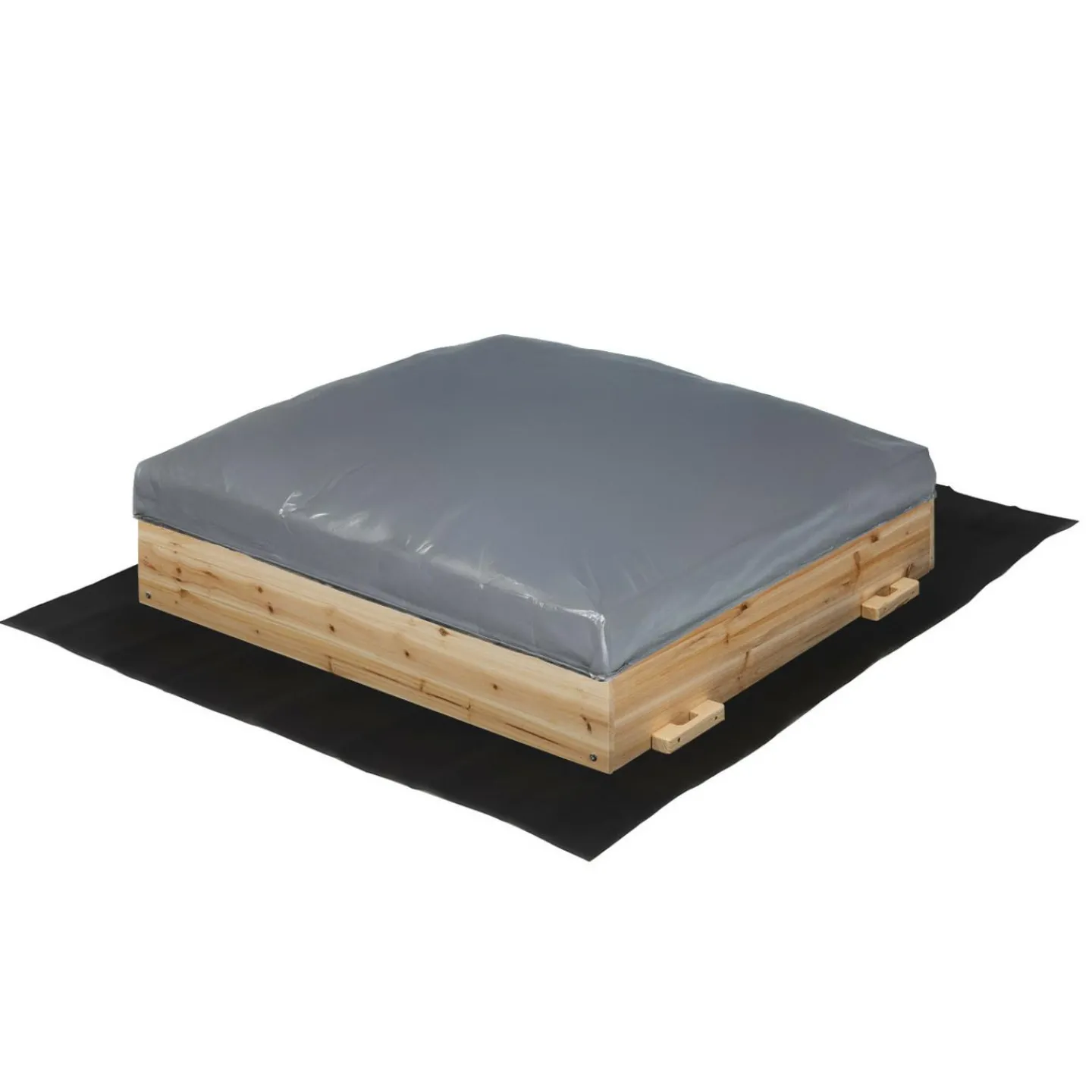 Bac à sable bois refermable avec couvercle et 2 bancs intégrés*IDMarket Best