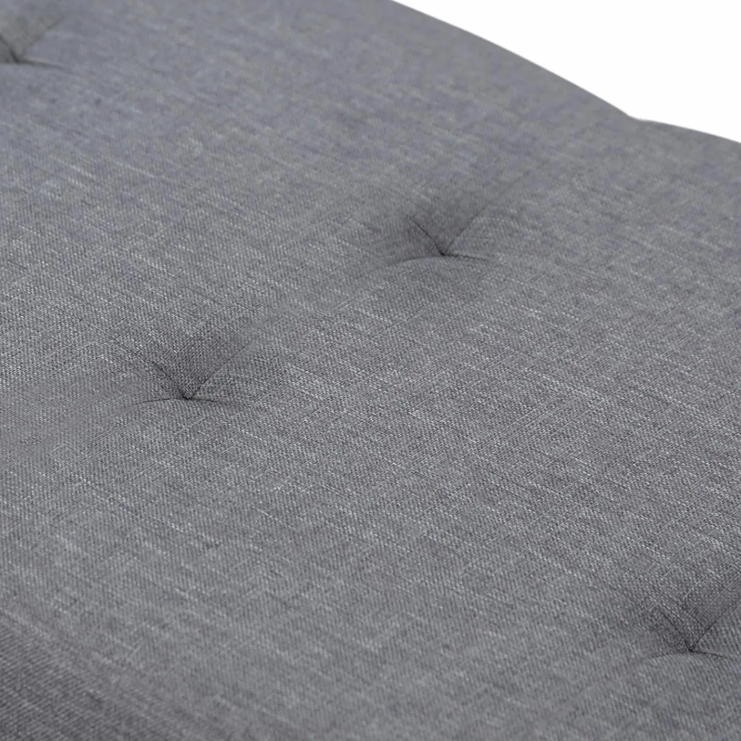 Banquette rangement tissu gris en lin*IDMarket Hot