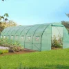 Bâche de rechange pour serre tunnel 24 m² verte*IDMarket Hot