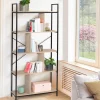 Bibliothèque style industriel bois et métal 5 niveaux*IDMarket New
