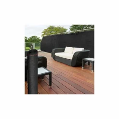 Brise vue 1 m x 10 m noir occultant 220 gr/m²*IDMarket Clearance