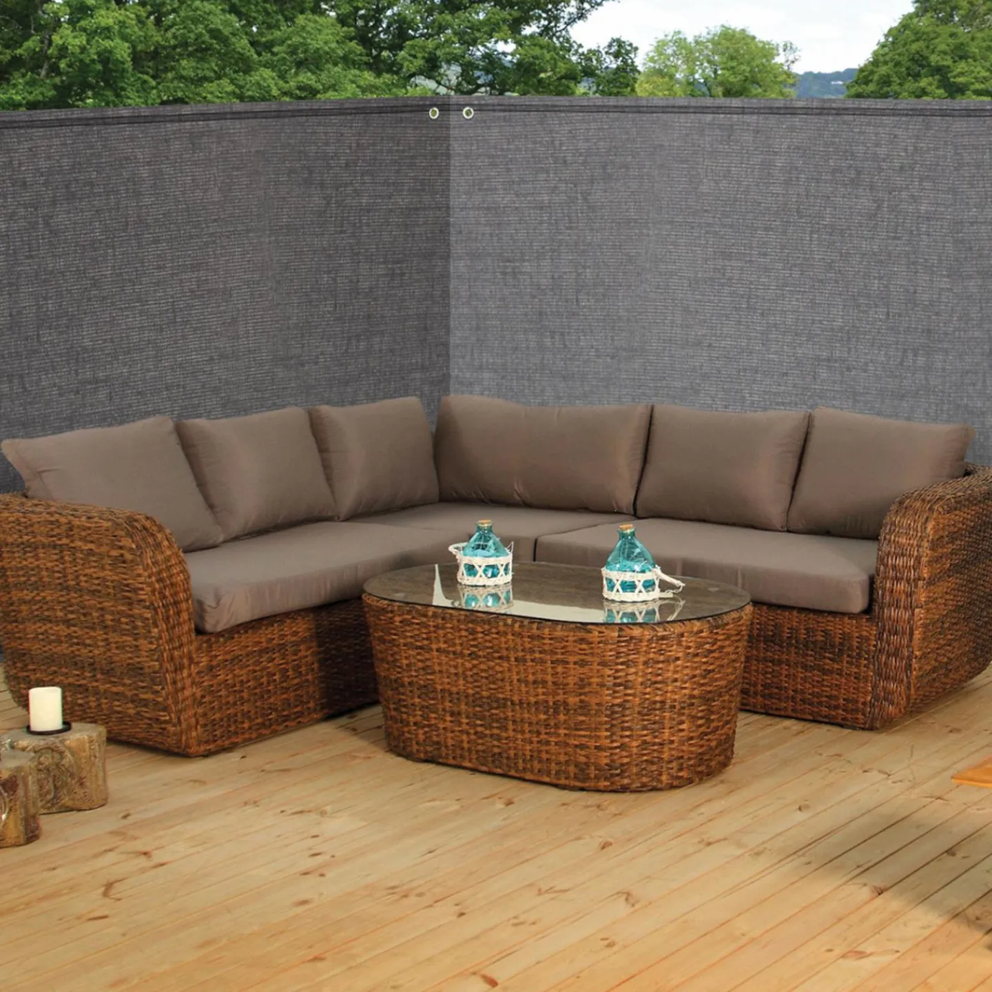 Brise vue gris 1,5 m x 10 m occultant 400 g/m²*IDMarket Hot