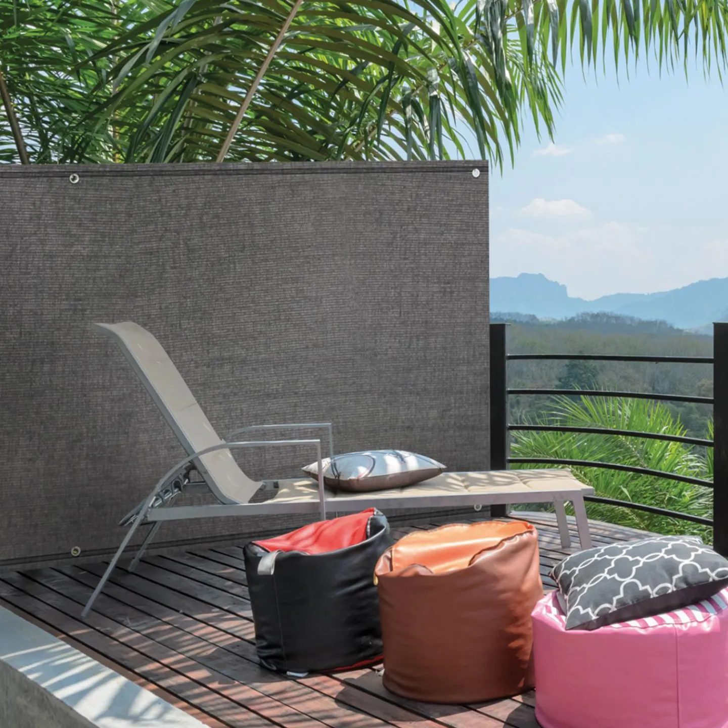 Brise vue gris 1,5 m x 10 m occultant 400 g/m²*IDMarket Hot