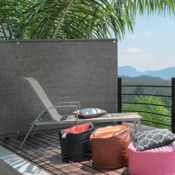 Brise vue gris 1,2 m x 10 m occultant 400 g/m²*IDMarket Best