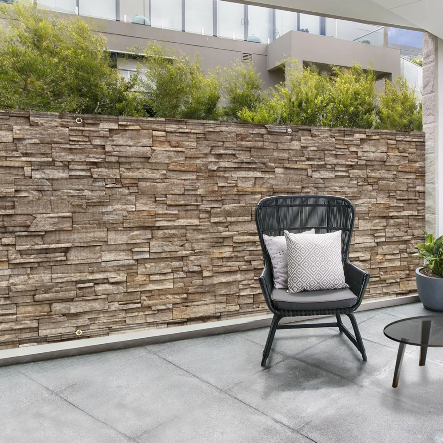 Brise vue imitation pierre 1 x 10m*IDMarket Sale