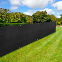 Brise vue noir 1,8 m x 10 m occultant et résistant 400 g/m²*IDMarket Online