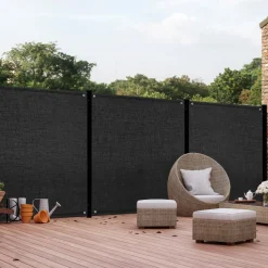 Brise vue noir 1,5 m x 10 m occultant et résistant 400 g/m²*IDMarket Sale