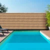 Brise vue occultant effet claustra en bois 1,5 x 10 M 160 gr/m²*IDMarket Clearance