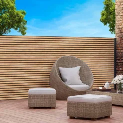 Brise vue occultant effet claustra en bois 1,5 x 10 M 160 gr/m²*IDMarket Clearance