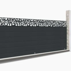 Brise vue occultant effet lames de clôture motifs FLOWER 1,5 x 10M 160 gr/m²*IDMarket Online