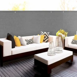 Brise-vue gris clair 1,5 m x 10 m occultant 300 g/m²*IDMarket Best
