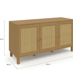 Buffet bas vintage effet cannage*IDMarket New