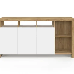 Buffet bois et blanc 140 cm*IDMarket Hot