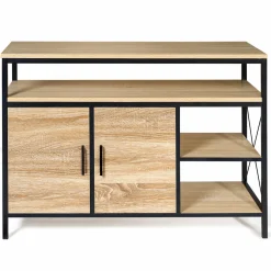 Buffet style industriel bois et métal noir 100 cm*IDMarket Sale