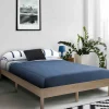 Cadre de lit 140x190 cm effet bois naturel*IDMarket Outlet