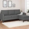 Canapé d’angle 200 cm réversible gris anthracite*IDMarket Online