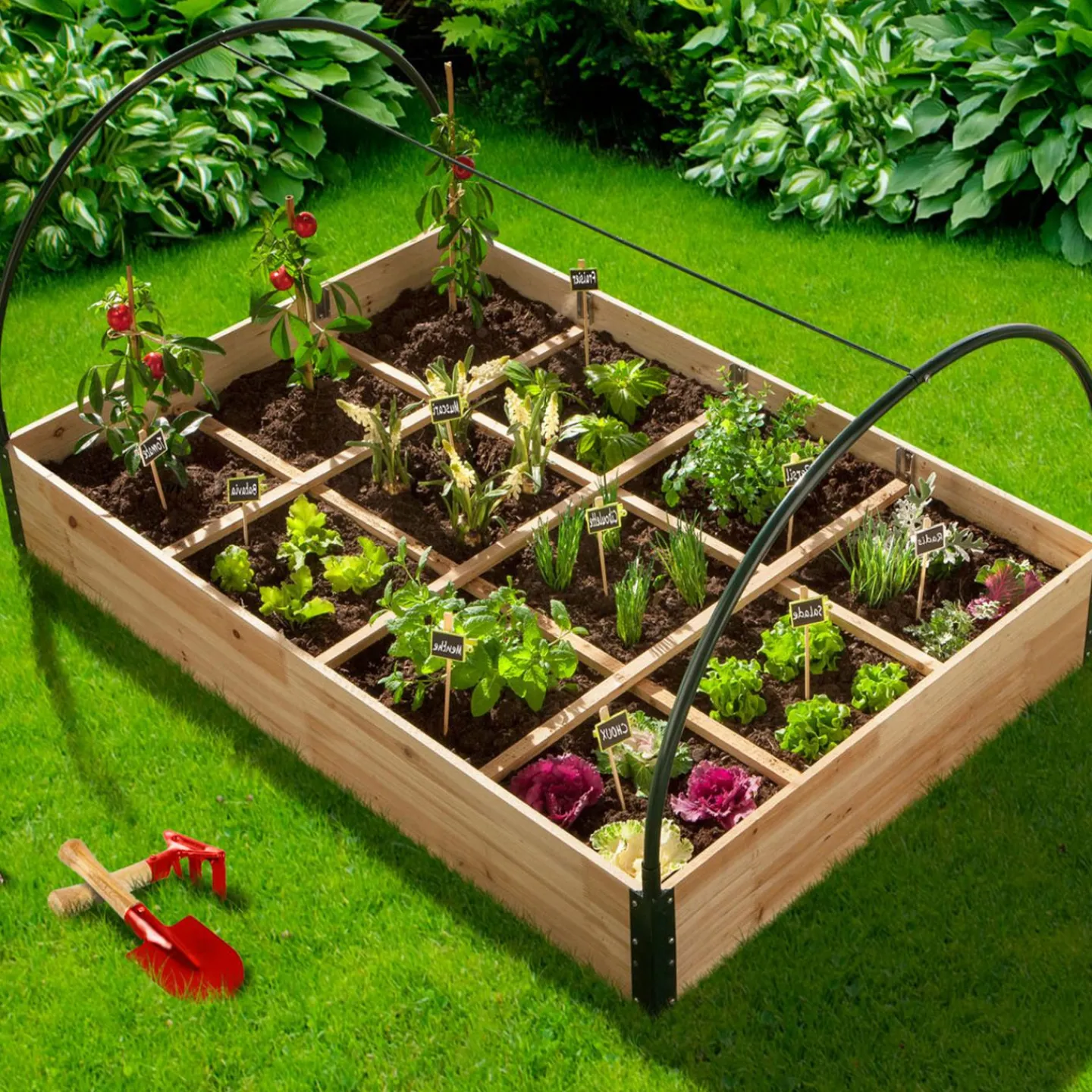 Carré potager avec serre*IDMarket Best