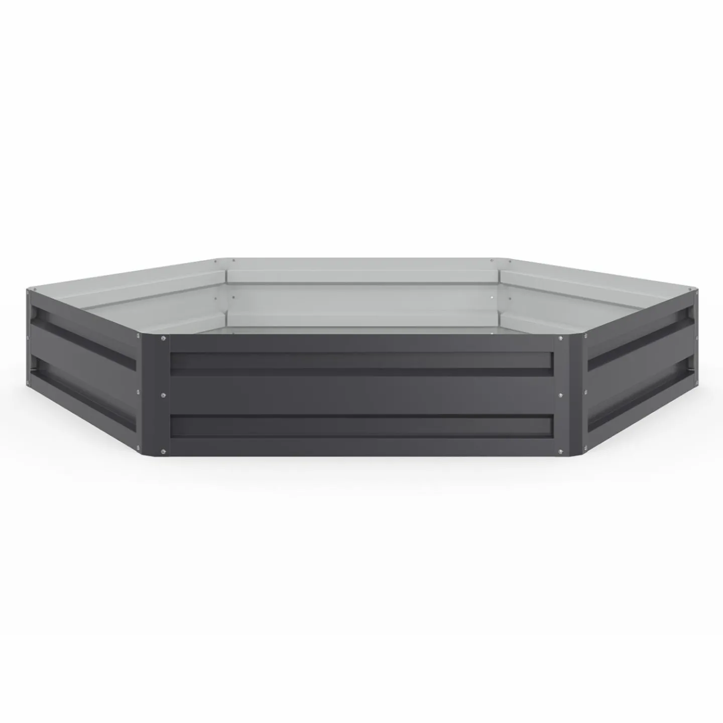 Carrés de potager hexagonale 120 cm gris anthracite : lot de 2*IDMarket Hot