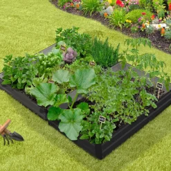 Carrés potager en métal gris*IDMarket New