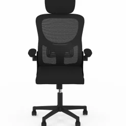 Chaise de bureau ergonomique noire avec roulettes*IDMarket Hot