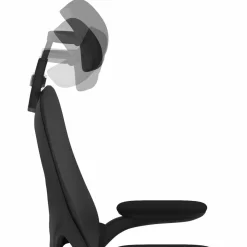 Chaise de bureau ergonomique noire avec roulettes*IDMarket Hot