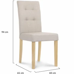 Chaises capitonnées beiges chinées*IDMarket Online