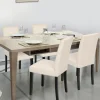 Chaises capitonnées en velours beige pieds noirs : lot de 4*IDMarket New