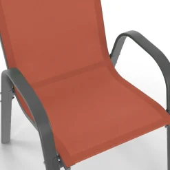 Chaises de jardin empilables terracotta - lot de 6*IDMarket New