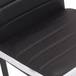 Chaises de salle à manger noires avec bandeau blanc*IDMarket New