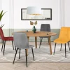 Chaises en velours mix color (bordeaux, gris et jaune) : lot de 4*IDMarket