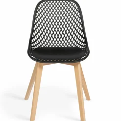 Chaises noir, gris clair, blanc et jaune*IDMarket Outlet