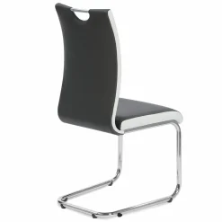 Chaises pieds métal chromé blanches et grises*IDMarket Sale