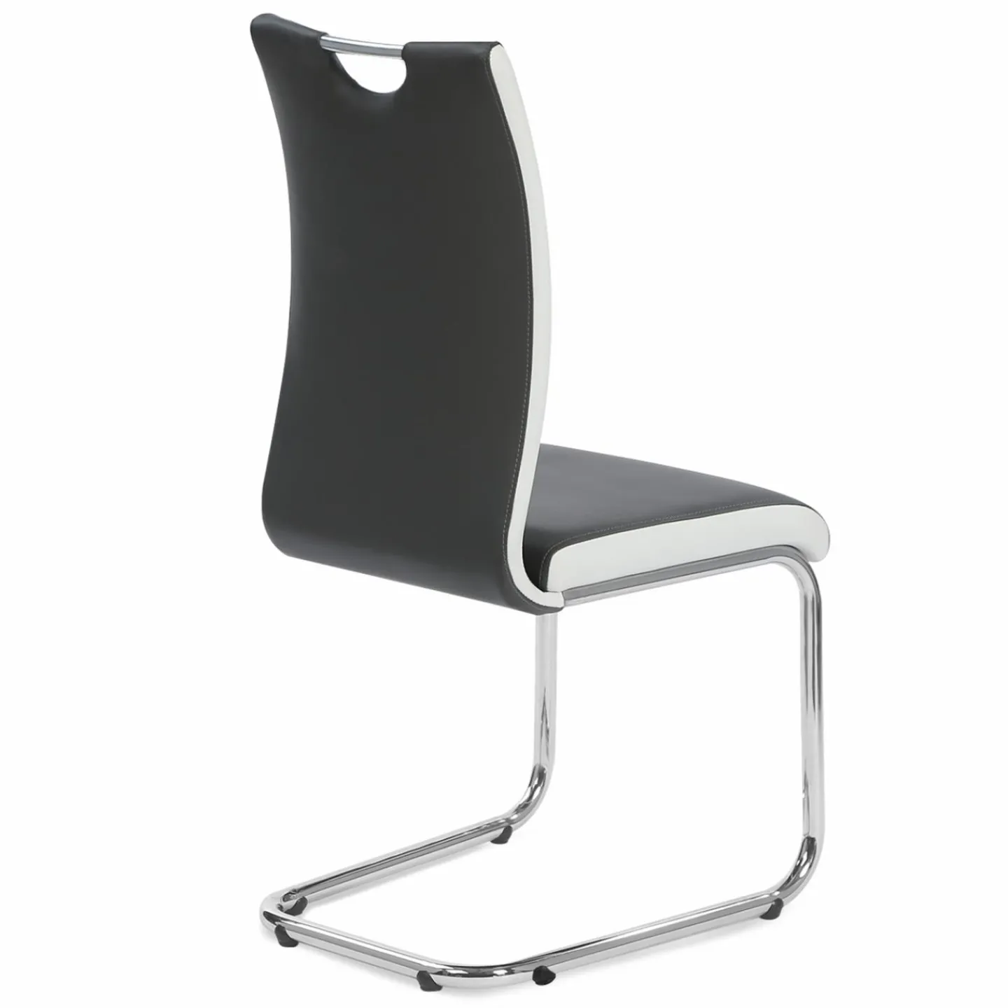 Chaises pieds métal chromé blanches et grises*IDMarket Sale