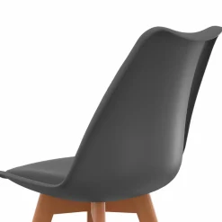 Chaises scandinaves 4 couleurs : blanc x2, gris clair x2, gris foncé x2 et noir x2*IDMarket Discount