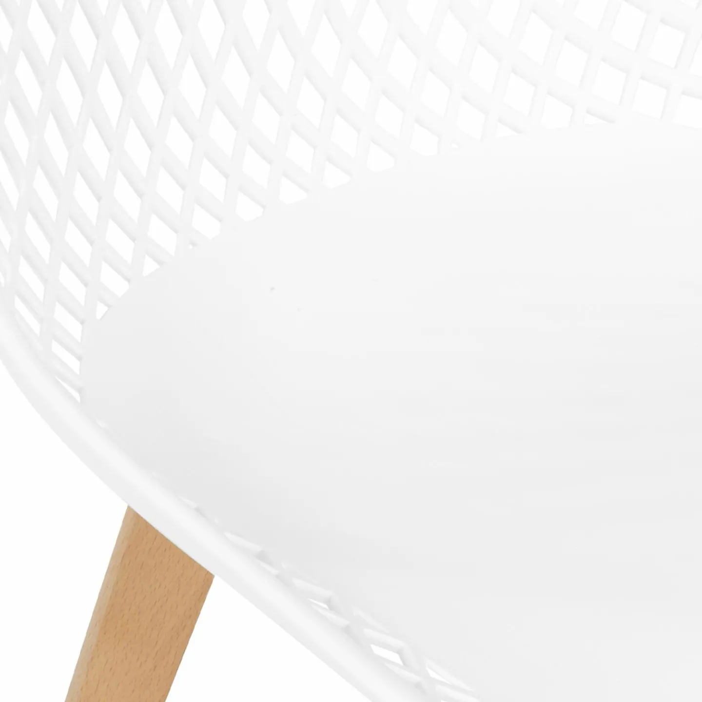 Chaises scandinaves blanches x6 avec dossier ajouré*IDMarket Best
