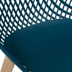 Chaises scandinaves bleu x2, blanc, gris clair et gris foncé x2 avec dossier ajouré*IDMarket Online