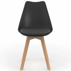 Chaises scandinaves noires avec coussin*IDMarket Sale