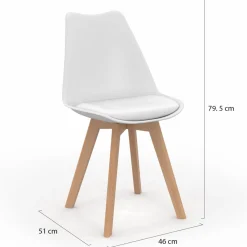 Chaises scandinaves patchworks noirs, gris et blancs*IDMarket New