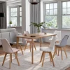 Chaises scandinaves rose pastel, gris, blanc avec coussin*IDMarket Hot